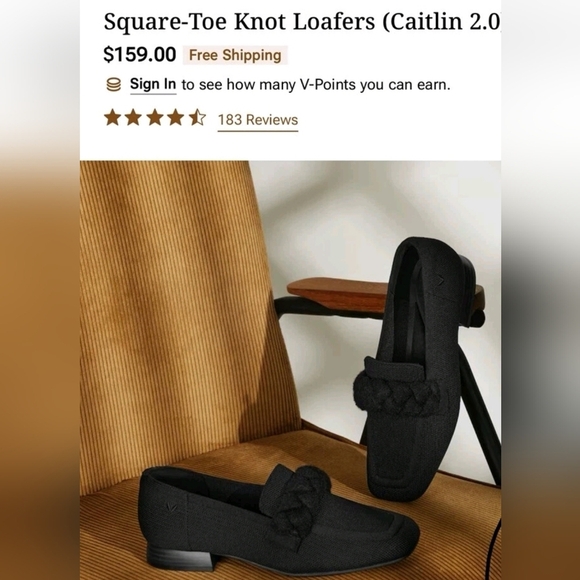 Vivaia Caitlin 2.0 Square Toe Knot Loafers Black Eu 43 Us 12 Euc - Picture 3 of 10